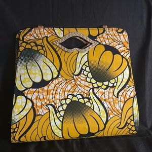 African print hand clutch bag